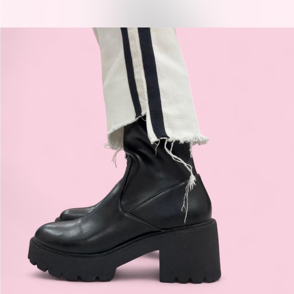 DV by Dolce Vita Black Heeled Lug Boots